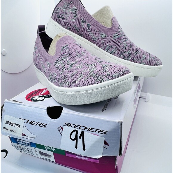 Skechers Arch Support Slip On Cloud Pink Gray Women's Size 5 Store Worn 158404 - Picture 5 of 13